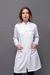 Jaleco Acinturado Gola Padre Friso Pink - Branco - comprar online