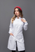 Jaleco Acinturado Gola Padre com Zipper - Branco - comprar online