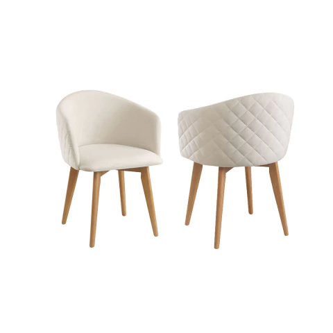 Poltrona Estofada Lotus Madeira Maciça - comprar online