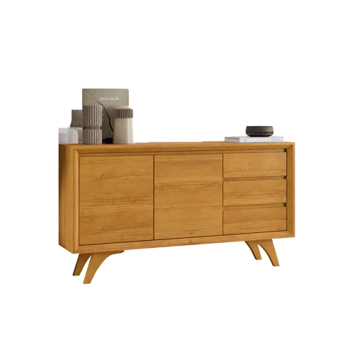 Buffet Vertex 2 Portas 3 Gaveta Pés em Madeira Maciça - comprar online