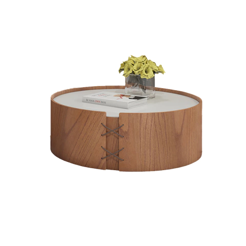 Mesa De Centro Redonda Isis Tampo 60 CM de Vidro