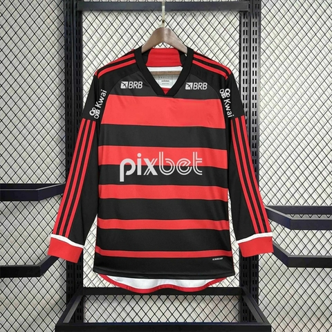 CAMISA FLAMENGO I 24/25 MANGA LONGA - COM PATROCINIOS
