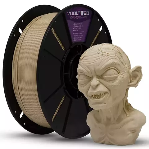Filamento PLA Velvet Bege Caucasiano Fosco - 1kg - 1,75mm - Voolt 3D