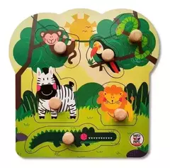 Encastre de madera "Animales de la selva"