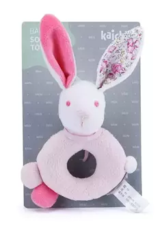 sonajero aro conejo rosa