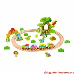 Tren jurásico de madera - comprar online