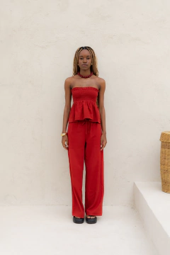 top flores - vermelho - comprar online