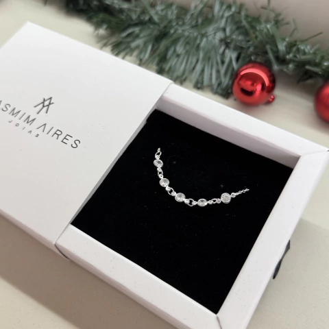 Pulseira zircônias cristais