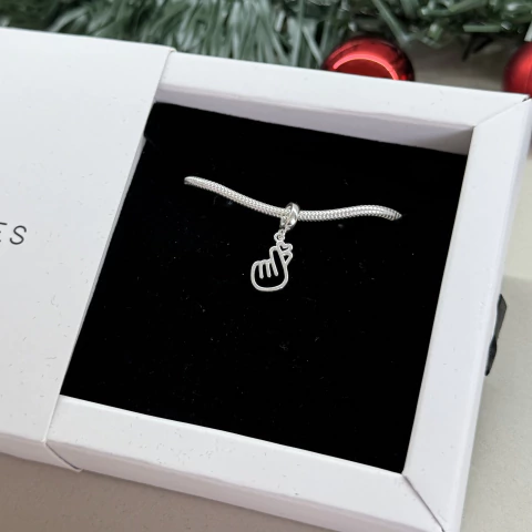 Berloque coração coreano