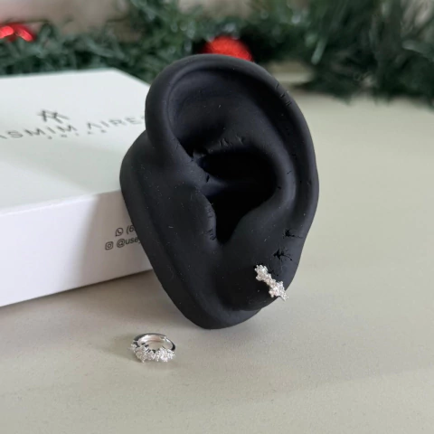 Argola click zircônias 11mm