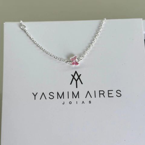 Pulseira borboleta rosa