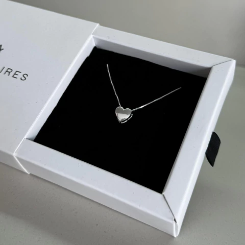 Colar Coração 9mm 45cm