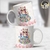 Caneca personalizada com desenho de coruja e a frase "Feliz dia dos professores".