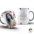 Caneca personalizada com ilustração de mulher e a frase "Toda Mulher é Especial". Design florido e delicado, ideal para o Dia das Mulheres.