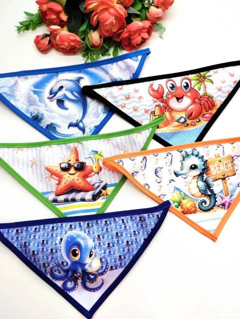 Bandana GG fundo do mar c/5 unds