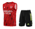 Kit-Treino-futebol-Arsenal-Adidas-2023/24-Camisa-Regata-Vermelha-Bermuda-Preta-shorts-preto-conjunto-aeroready-fitness-esportivo-vermelho