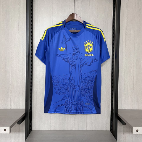 camisa brasil 2025, camisa brasil cristo redentor, camisa brasil adidas, camisa brasil azul 25/26, camisa brasil azul adidas, camisa brasil azul cristo redentor, camisa brasil edição especial 2025, camisa seleção brasileira azul, camisa brasil torcedor ma