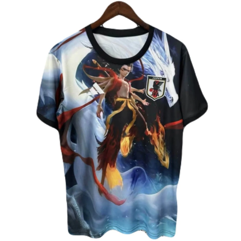 camisa Japão anime Nezha, camisa Adidas 25/26, camiseta torcedor Japão, camisa torcedor masculina azul, camisa seleção japonesa, camisa futebol Japão anime, camiseta Nezha futebol, camiseta masculina azul, camisa Adidas Japão, camisa futebol Japão anime N