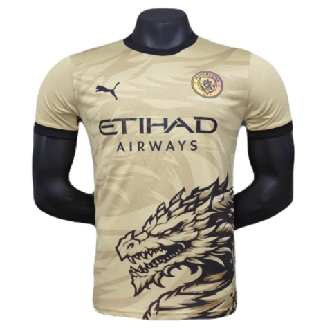  Camisa Manchester City edição especial, Camisa jogador Manchester City 2025, Camisa Manchester City dourada, Camisa Manchester City Puma 25/26, camisa masculina Manchester City dourada, camisa Manchester City dragão preto, camisa Manchester City 25/26 no