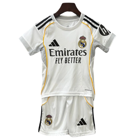  Conjunto Infantil Real Madrid I Adidas 25/26, Conjunto Infantil Real Madrid 2025, Conjunto Real Madrid camisa e shorts branco, Conjunto Real Madrid I 2025/2026 para crianças, Conjunto Infantil Real Madrid 2026, Conjunto Adidas Real Madrid infantil, Camis