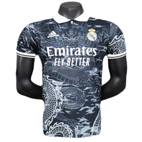  camisa jogador Real Madrid, camisa masculina Real Madrid 2025, camiseta Adidas Real Madrid 25/26, camisa futebol Real Madrid 25/26, camisa preta Real Madrid, camisa edição especial Dragão Real Madrid, camisa Real Madrid Dragão, camisa Adidas 25/26, Real 