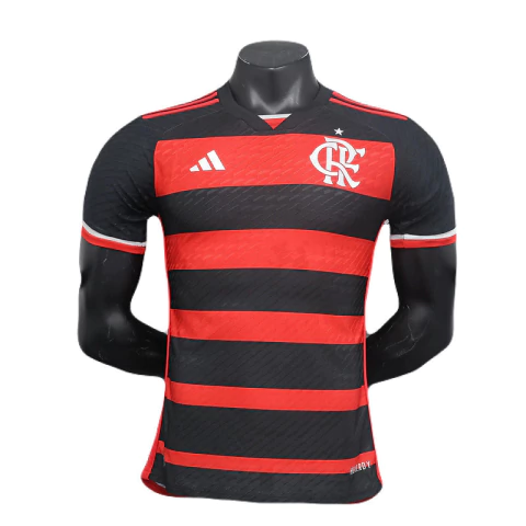 Camisa Jogador Flamengo Adidas Home I 2024/25 Masculina Vermelho e Preto