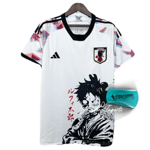 Camisa Japão D. Luffy One Piece Adidas 2024/25 Torcedor Masculina Branca