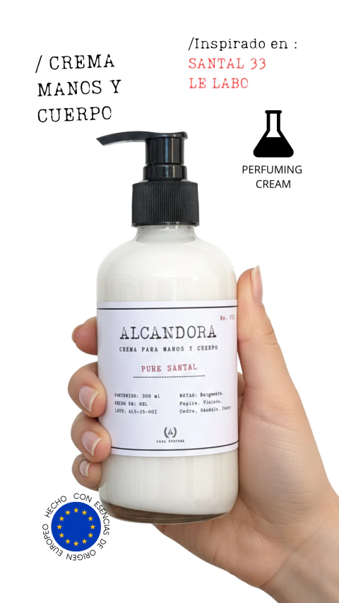PURE SANTAL- CREMA PARA MANOS Y CUERPO- 300 ML.