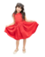 Vestido Infantil Menina de Luxo Vermelho- Encante-se com Elegância