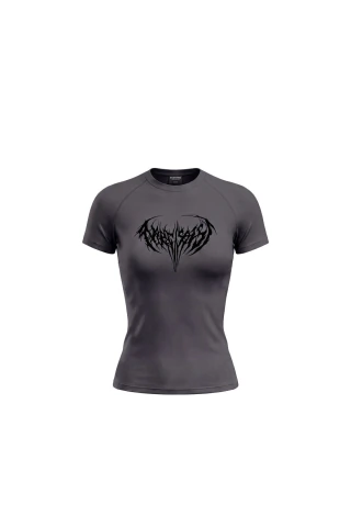"Dark" compression tee (gris) - mujer