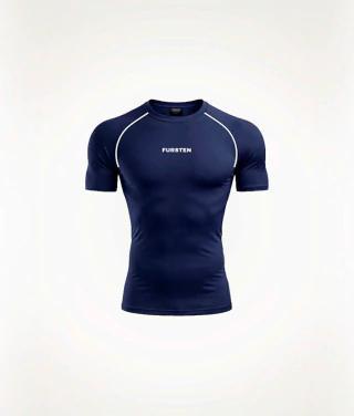 "Whiteline" compression tee (azul marino)