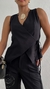 Conjunto Blusa Transpassada e Calça Pantalona Alfaiataria - loja online