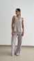 Conjunto Blusa Alongada e Calça Pantalona Alfaiataria