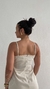 Vestido Com Linho e Fenda Básico