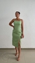 Vestido Com Linho e Fenda Básico - loja online