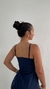 Vestido Com Linho e Fenda Básico - comprar online