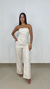 Conjunto Blusa sem Alça e Calça Pantalona Alfaiataria Celine - comprar online