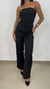 Conjunto Blusa sem Alça e Calça Pantalona Alfaiataria Celine