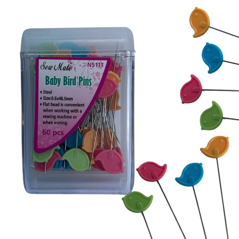 Alfinete Cabeça Pássaros Para Patchwork