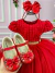 Vestido Infantil Luxo Vermelho na internet
