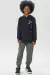 Conjunto Infantil Camiseta ML c/ Capuz e Calça Calça Jogger-Johnny Fox 80771