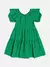 Vestido Infantil MC Verde Com Mangas Balonê- Momi J6828 - Princesinha Yasmin