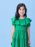 Vestido Infantil MC Verde Com Mangas Balonê- Momi J6828 - comprar online