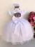 Vestido Infantil Luxo Branco (Peito Poa e Strass) na internet