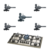 Kit 5 Registro Válvula Ramal Fogão Cooktop 5 Bocas Infinity Mesa Inox 23678 Fischer Original