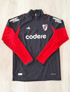 Buzo medio cierre River Plate negro - comprar online