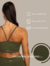 Top Reto Alcinha Fina Dois Em Um Verde Militar Lift Soft Touch - By m.e Brand