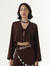 Blusa Cropped Marrom Cacau Lait - comprar online