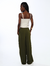 Calça Pantalona Verde Musgo 2 em 1 Viscolinho Balance - comprar online