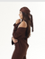 Kimono Longo Marrom Cacau Lait - By m.e Brand
